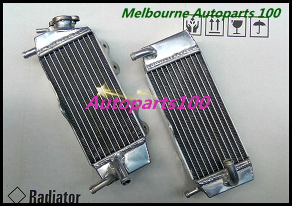 Radiador de aluminio YZ250F 2001-2005 / WR250F 2001-2006 para Yamaha + manguera roja Foto 4 de 4