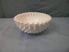 HTF Fenton White Milk Glass Hobnail Cereal Bowl