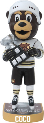 Coco The Bear Hershey Bears 2024 Calder Cup Champions White Jersey Bobblehead