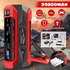 Car Jump Starter with Air Compressor 99800mAh Battery Jumper Box Charger Booster