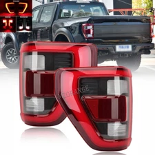 Pair LED Rear Tail Light Brake W/Blind Spot For Ford F-150 2021 2022-2023 Raptor