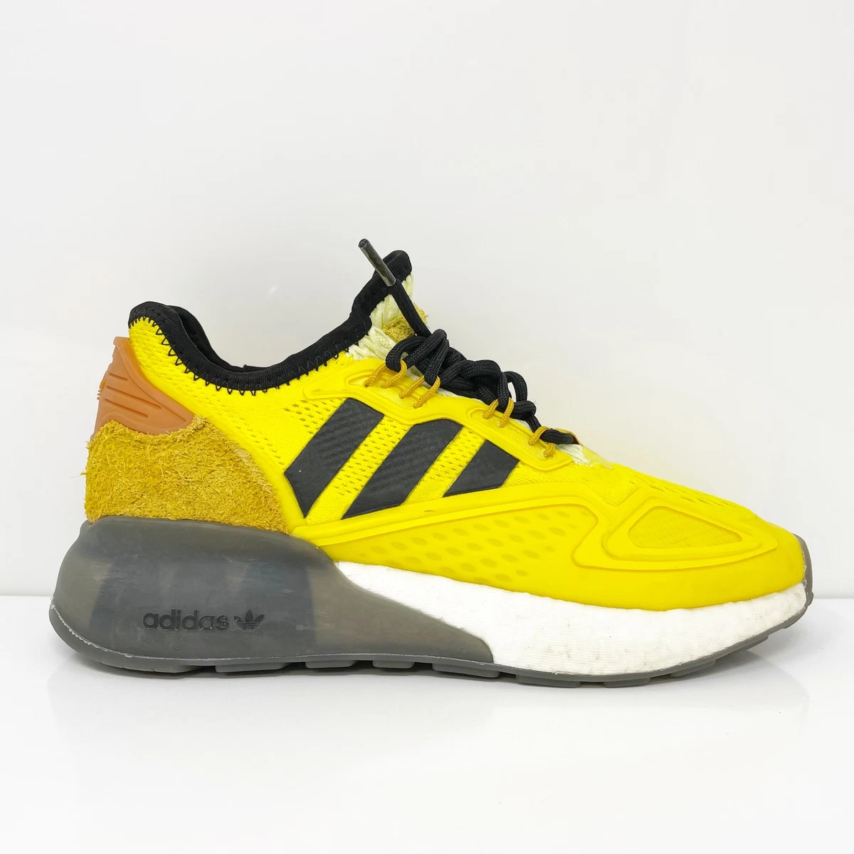 Adidas Mens Ninja ZX 2K Boost FZ1887 Yellow Running Shoes Sneakers 