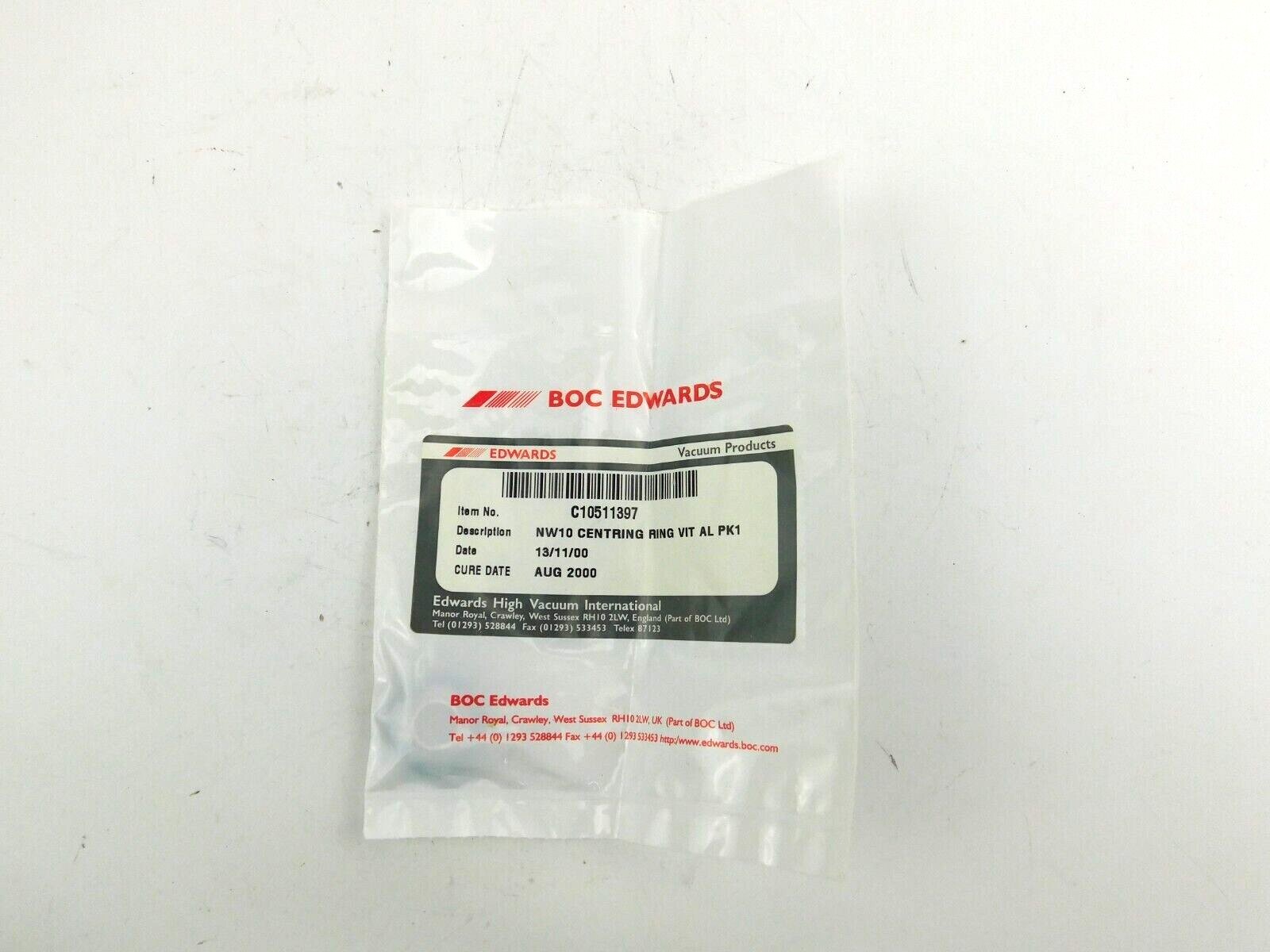 EDWARDS C10511397 NW10 CENTRING RING VITAL PK1 Vacuum Products **4 Pack**