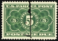 JQ3, Used XF 5¢ Parcel Post - JUMBO Margins! - Stuart Katz