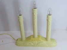 Vintage Christmas 3 Light Candelabra Window Candolier Wax Drip Candle C9818