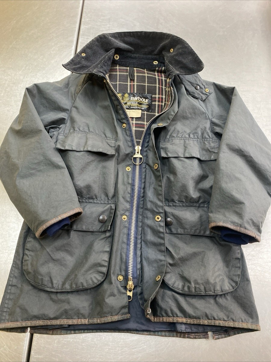 80s Vintage Barbour Bedale C34 Mens S (40in Chest) Waxed Country