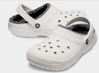 womens white lined crocs