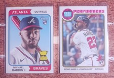 2023 Topps Heritage Michael Harris II Lot (2) Base #30 & New Age NA-7