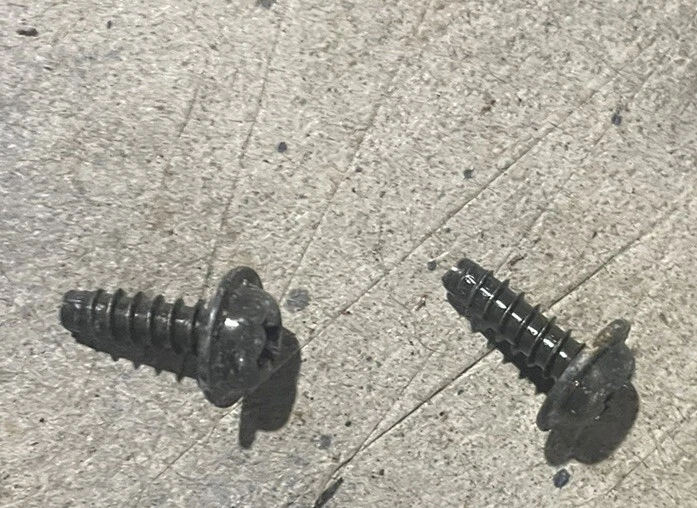 1994-98 Mazda Protege Center Console Lid Armrest Hinge Screws Lot Black - Image 4 of 4