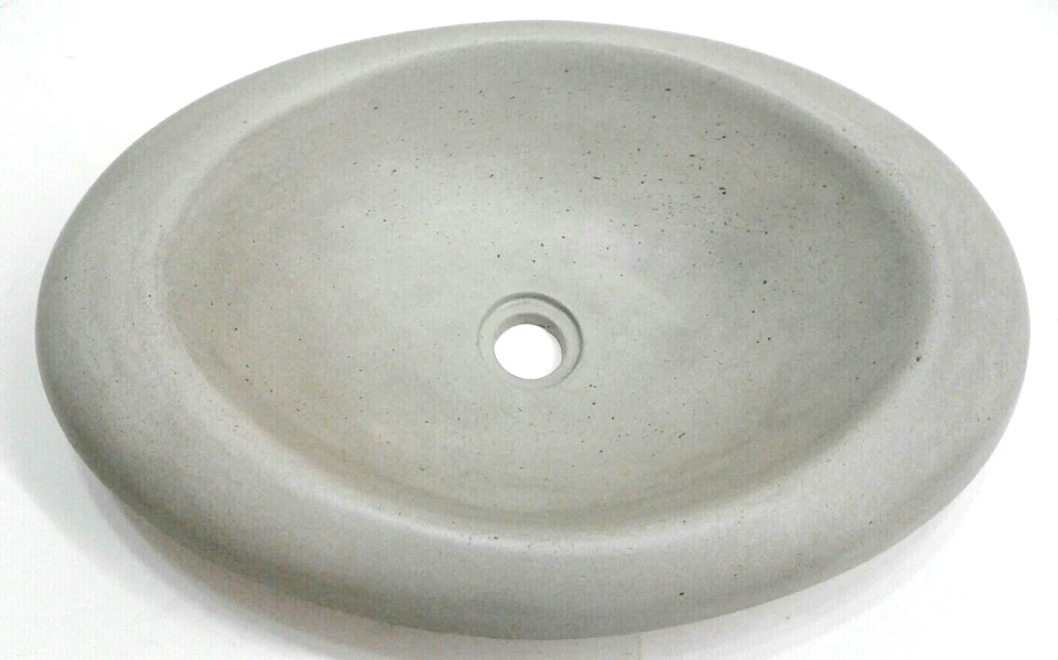 Native Trails NSL2115-A Cuyama 21"Oval Concrete Drop In Bathroom Sink Ash Finish - Image 2 of 4