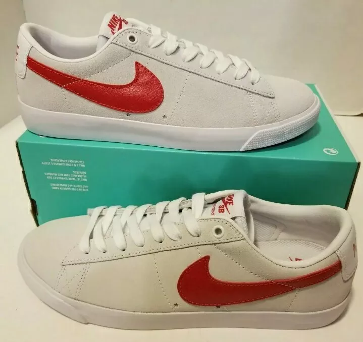 NIKE SB ZOOM BLAZER LOW GRANT TAYLOR WHT/RED MEN'S 7 NEW 704939-101 SHOES ONLY!! NIKE SB ZOOM BLAZER LOW GRANT TAYLOR WHT/RED MEN'S 7 NEW 704939-101 SHOES ONLY!!