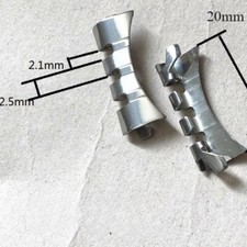 20x2.5x2.1mm Silver Steel Curved End Links Spring Bars Bracelet Watch Band Strap