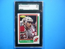 1986/87 O-PEE-CHEE NHL HOCKEY CARD #19 BRUCE DRIVER SGC 9 MINT SHARP+ 86/87 OPC