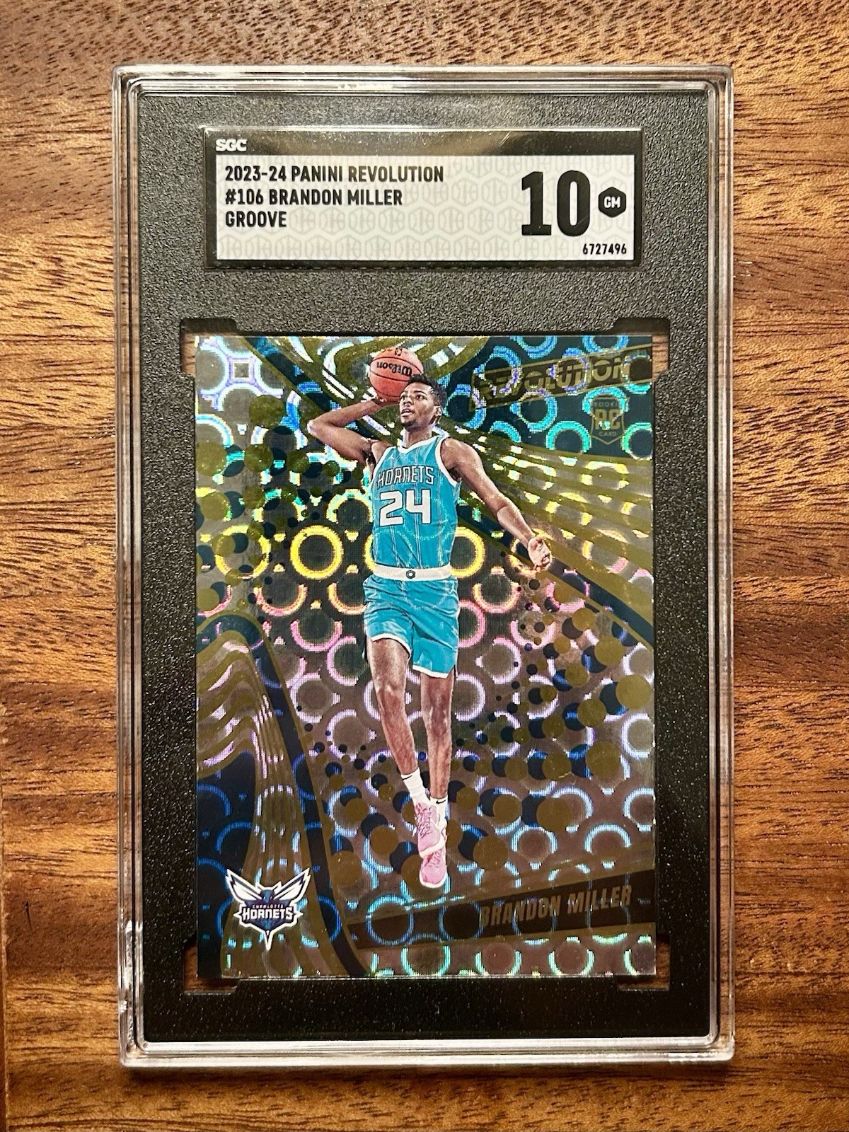 Brandon Miller (RC) Groove 2023-24 Panini Revolution Rookies #106 - SGC 10