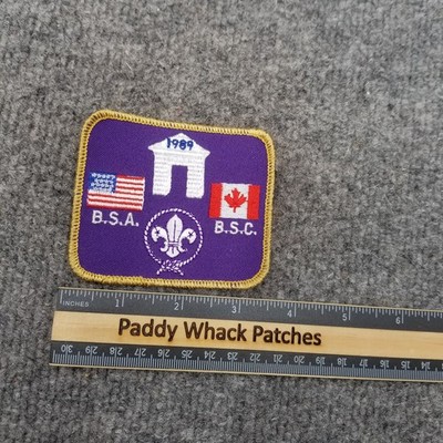 International Camporee 1989 Pocket Patch BSA BSC American Canada Flags