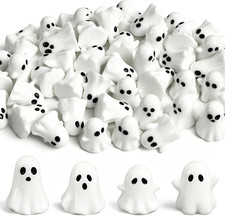 60 Pcs Mini Resin Ghosts, Halloween Ghost Figurines Miniatures