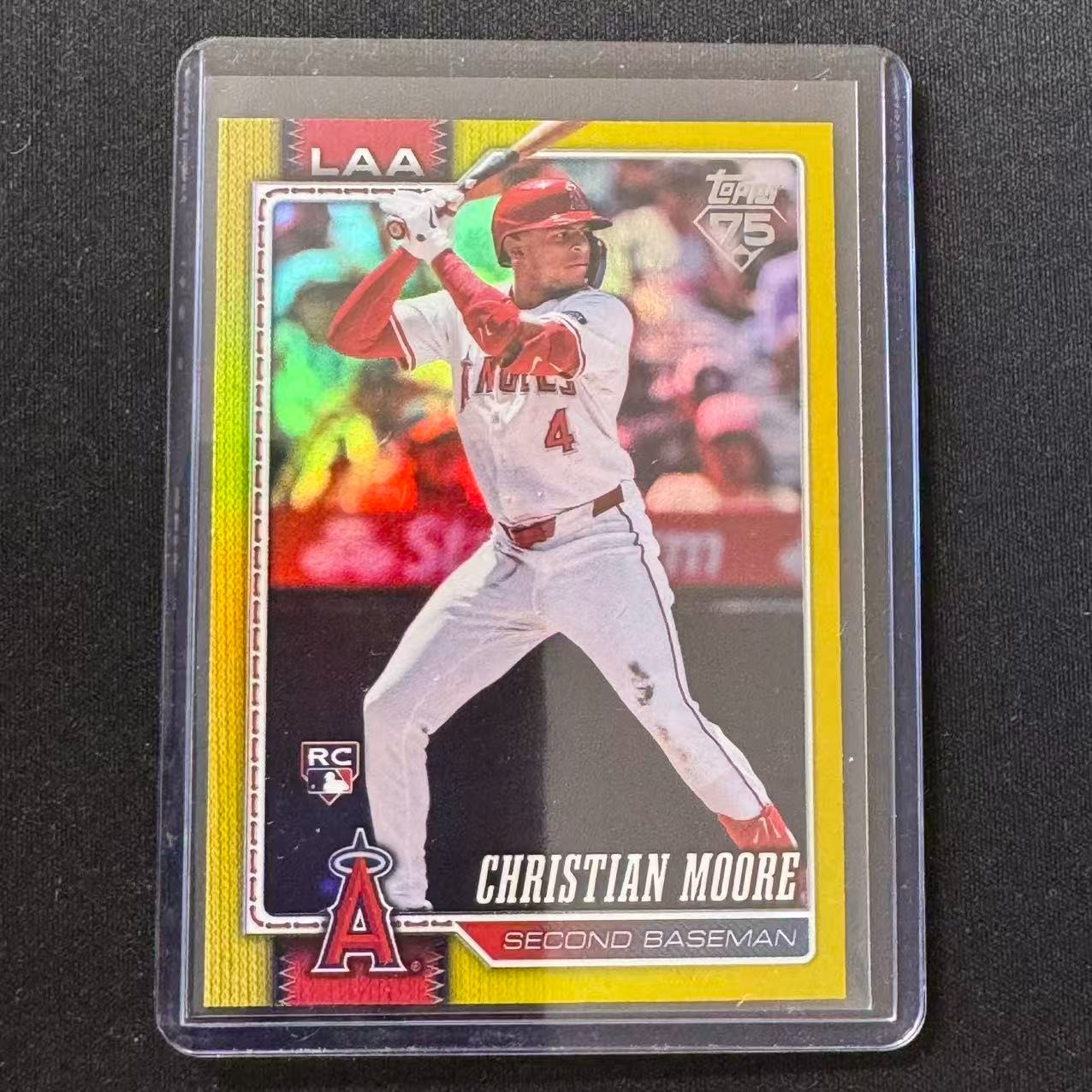 🧂YY 2026 TOPPS BASEBALL YELLOW RAINBOW FOIL /399 RC CHRISTIAN MOORE #147