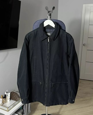 Vintage Versace Jeans Couture Long Coat Parka Jacke Schwarz Größe M