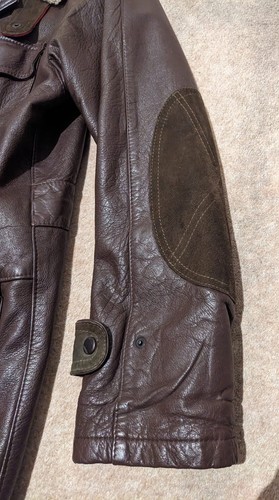 CP Company dark Brown vintage leather Hunting Jacket - Picture 8 of 10