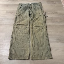 Vintage Polo Jeans Ralph Lauren Cargo Pants Women's 10 Green 32x31 Baggy Grunge 