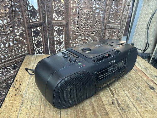 Sony CFD-10 CD Kassetten Abspielgerät AM FM Radio tragbarer Ghettoblaster - Bild 3 von 14