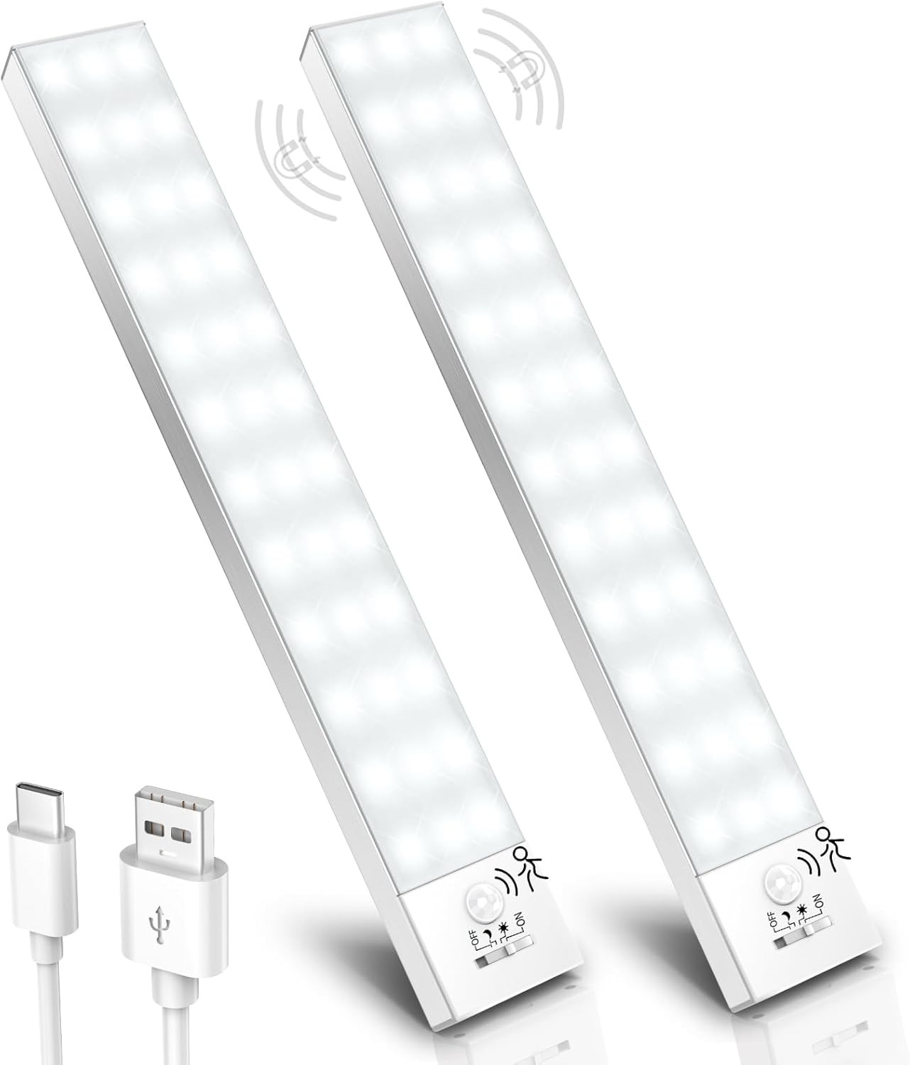 Barra LED Sottopensile 4 Modalità Sensore PIR Ricaricabile 2500mAh