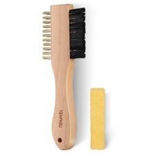 Suede Brush Eraser Kit Dry Cleaner For Shoes Stubborn Stains Soft Bristle 77 Cha