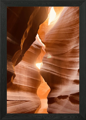 Gerahmtes Wandbild Antilope Canyon Sonnenlicht Poster Leinwanddruck Bild
