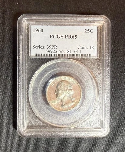 1960 Washington Quarter - PCGS PR65- 90% Silver