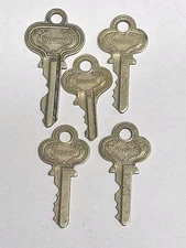 Lot of 5 Vintage Russwin Keys Double Dragon Motif 1 Pair Numbered