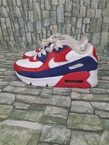 NIKE Air Max 90 Red White Blue DA9055-100 Youth Toddler Td 11 C USA COLORWAY - Picture 9 of 11
