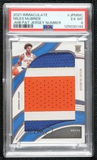 2021-22 Panini Immaculate Jersey Number 8/50 Miles McBride PSA 6 Jumbo Patch 8d9