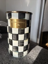 MacKenzie- Childs Enamel Check Utensil Holder, Courtly Check