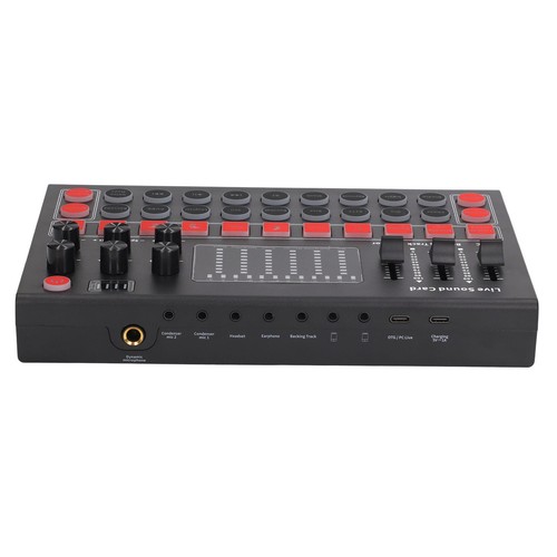 Voice Changer Sound Board LED Noise Reduktion Dual Channel Live Soundkarte Für❀ - Bild 16 von 23