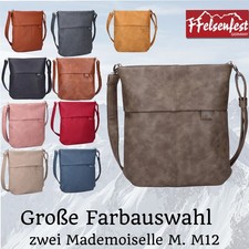 Handtasche Tasche zwei MADEMOISELLE.M M12 robust und langlebig im Vintage Look