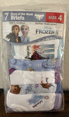 DISNEY FROZEN GIRLS DAY OF THE WEEK UNDERWEAR BRIEFS 7 PACK SIZE 4