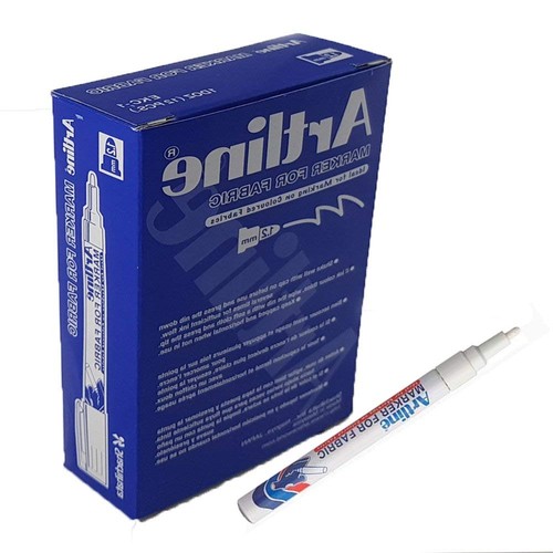 Artline White Fabric Marker (1 Marker) 1 Count (Pack of 1), white  - Picture 4 of 4