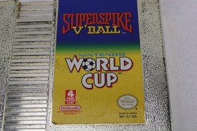 Ex Rare Superspike V'Ball Nintendo World Cup Nintendo NES Gold Cart Fan Made Box