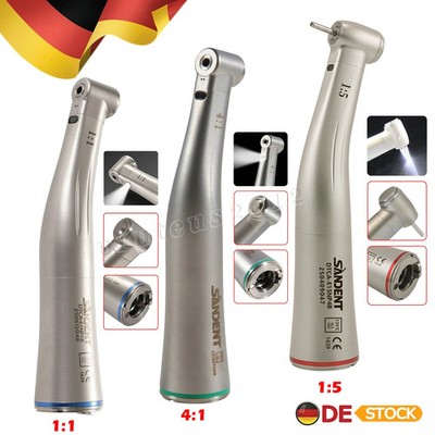 SANDENT Dental 1:1 1:5 4:1 Winkelstück LED mit Licht Optic Handstück DHL
