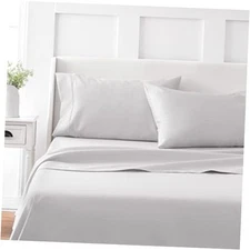  100% Cotton Sheet Set - 4 Piece, Soft, Smooth, Durable, Easy King Light Gray