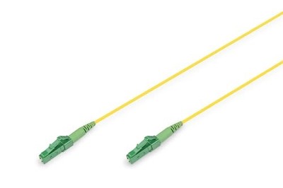 Glasfaserkabel 5m LC/APC Simplex LWL SM 9/125µ Gelb DIGITUS FTTH FTTB FTTx