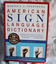 American Sign Language Dictionary by Martin Sternberg 5000+ Signs 3rd Ed ASL Lit