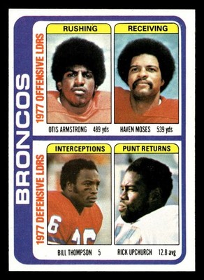 1978 Topps #508 Otis Armstrong/Haven Moses/Bill Thompson/Rick Upchurc ID: 506248