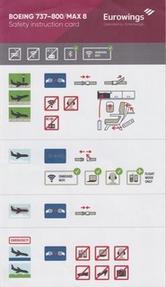 SAFETY CARD: Eurowings op by Smartwings B737 800/Max 8