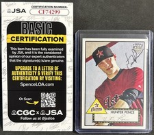 2007 Topps '52 #30 Hunter Pence IP Auto JSA Authentic