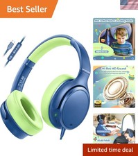 USB C Kids Headphones for School Active Noise Cancelling Headphones-Blue
