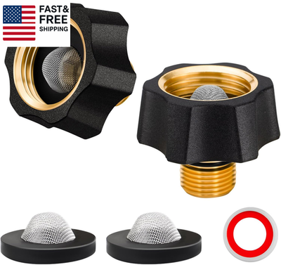 #ad 2 Pack Brass Water Inlet Fitting for Pressure Washer Pump 3 8quot; NPT X 3 4quot; GHT H $21.54