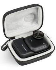 Black Portable Hard Travel Storage Case W/ Lanyard Clip Fits Insta360 GO Ultra