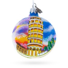 The Leaning Tower of Pisa, Italy Glass Ball Ornament 3.25 Inches