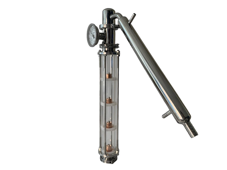 2" Tri Clamp Alcohol Distiller Bubble Plate Reflux Column & Condenser, Fits Kegs - Image 3 of 4